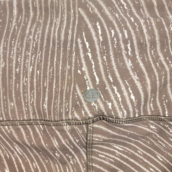 Calia XS Energize High Rise 7/8 Legging Brown White Lightweight Breathable UPF50 - Picture 3 of 7